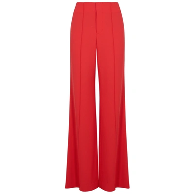 Shop Alice And Olivia Dylan Coral Wide-leg Trousers