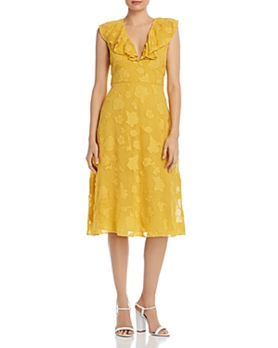 Shop Joie Adella Floral Embroidered Dress In Antique Moss