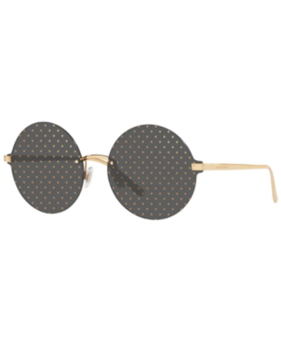 Shop Dolce & Gabbana Sunglasses, Dg2228 62 In Gold/dark Grey Tampo Pois Silver