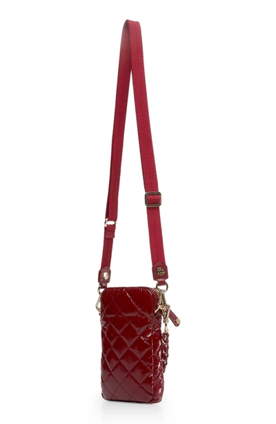 Shop Mz Wallace Micro Crosby Bag In Cranberry Lacquer