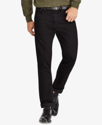 Shop Polo Ralph Lauren Men's Varick Slim Straight Jeans In New Hudson Black