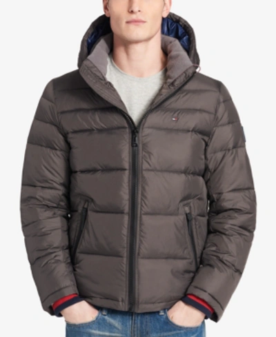 Shop Tommy Hilfiger Men's Quilted Puffer Jacket, Created For Macy's In Charcoal