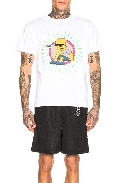 Shop Off-white Bart Glasses Graphic Tee In White