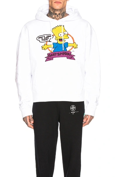 Shop Off-white Bart Hoodie In White
