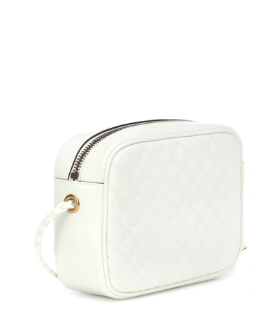 Shop Gucci Quilted Leather Shoulder Bag In White
