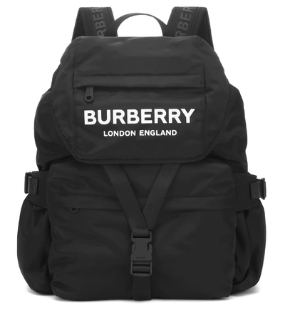 Shop Burberry Ll Wilfin Logo Backpack In Black