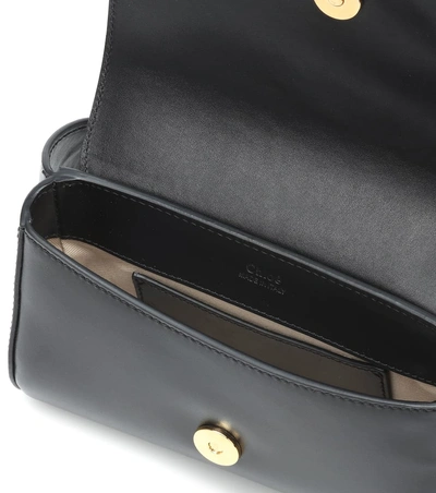 Shop Chloé C Leather Belt Bag In Black