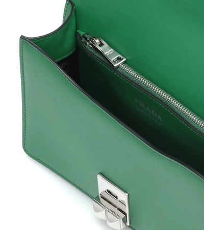 Shop Prada Elektra Leather Shoulder Bag In Green