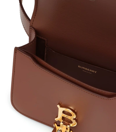 Shop Burberry Tb Leather Belt Bag In Brown