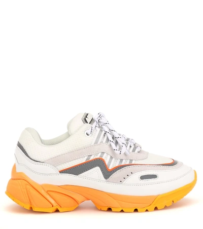 Shop Axel Arigato Leather And Mesh Sneakers In Orange