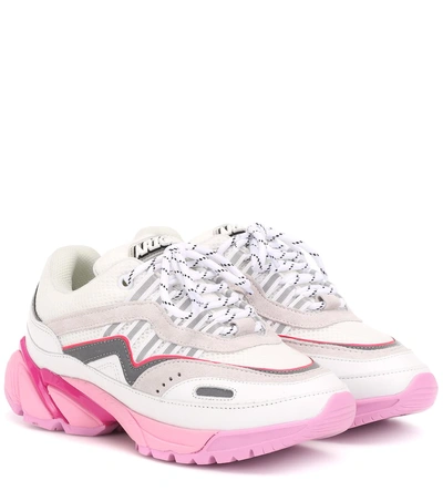 Shop Axel Arigato Demo Leather And Mesh Sneakers In Pink