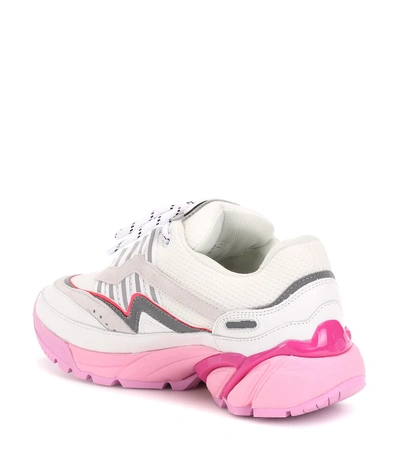 Shop Axel Arigato Demo Leather And Mesh Sneakers In Pink