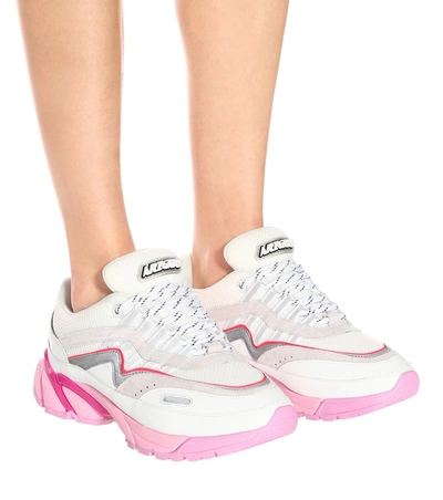 Shop Axel Arigato Demo Leather And Mesh Sneakers In Pink