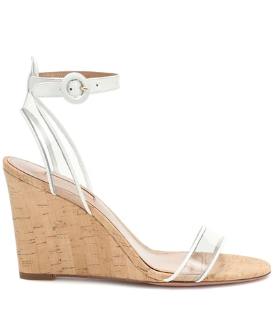 Shop Aquazzura Minimalist 85 Wedge Sandals In White