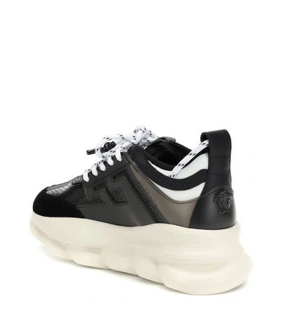 Shop Versace Chain Reaction Sneakers In Black