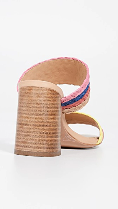 Shop Alice And Olivia Leeda Double Strap Sandals In Rainbow