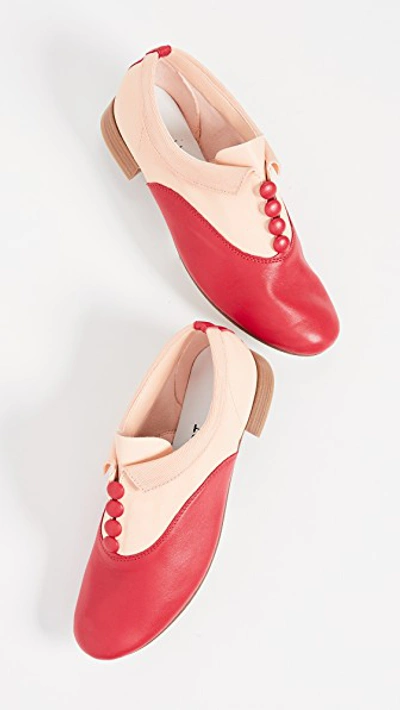 Shop Repetto X Sia Zizi Flats In Red/nude