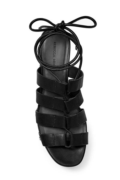 Rebecca Minkoff Iven Gladiator Platform Wedge Sandals In Black