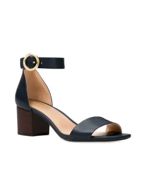 michael michael kors lena flex mid leather ankle strap sandals