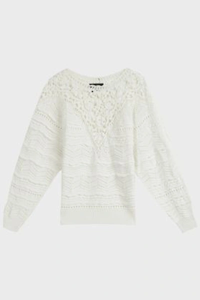 Shop Isabel Marant Camden Knit Jumper In White