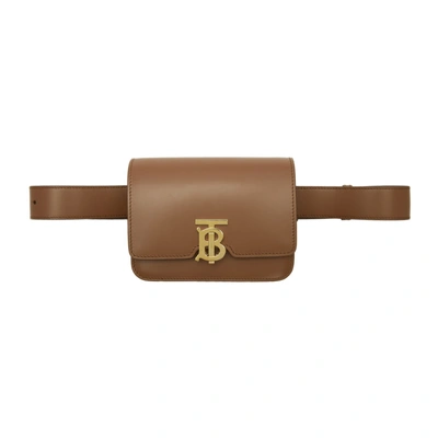 Shop Burberry Brown Tb Bum Bag In Malt Brown