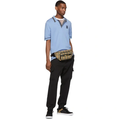 Shop Burberry Blue Hadlow Polo In Baby Blue