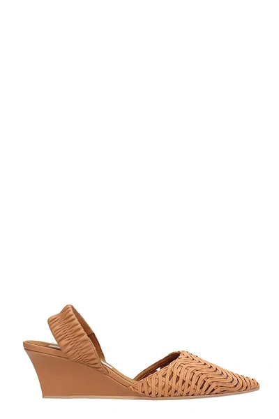 Shop Stella Mccartney Light Brown Cotton Sandals In Leather Color