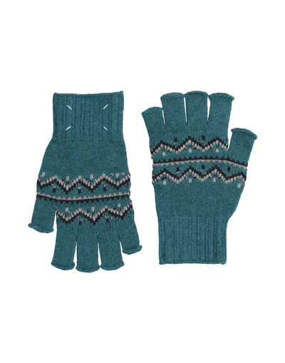 Shop Maison Margiela Gloves In Deep Jade