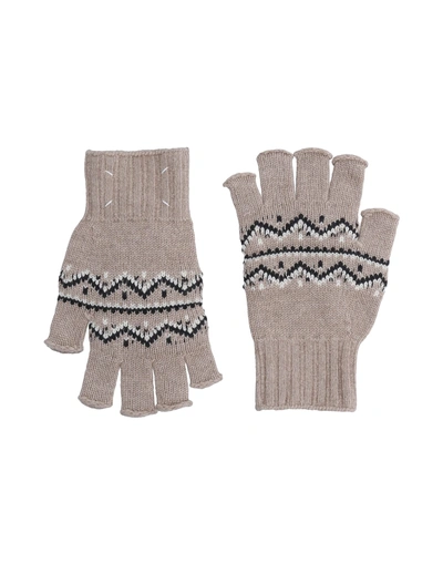 Shop Maison Margiela Gloves In Sand