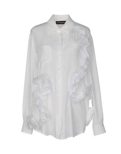 Shop Rossella Jardini Silk Shirts & Blouses In White