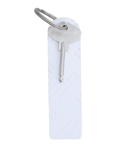 Shop Maison Margiela Key Ring In White