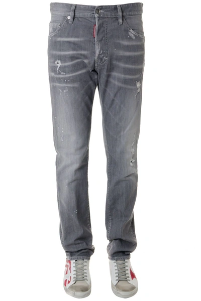 Shop Dsquared2 Grey Jeans Cool Guy In Denim