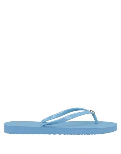 Shop Tory Burch Flip Flops In Sky Blue