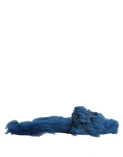Shop Alberta Ferretti Sandals In Blue