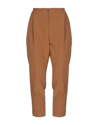 Shop Ottod'ame Casual Pants In Brown