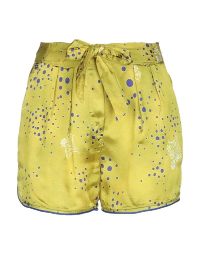 Shop Manila Grace Woman Shorts & Bermuda Shorts Acid Green Size 2 Viscose