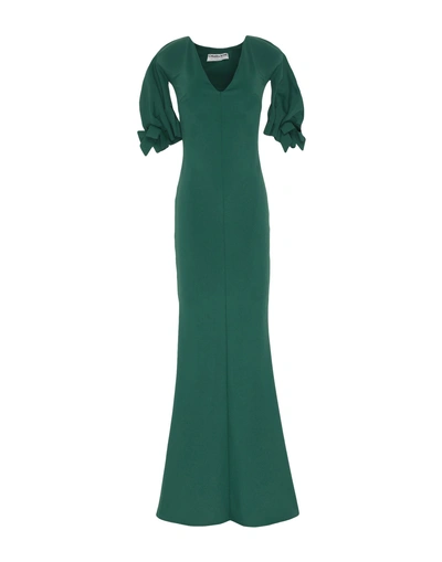 Shop Chiara Boni La Petite Robe Woman Long Dress Green Size 4 Polyamide, Elastane