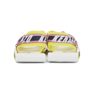 Shop Kenzo Pink And Yellow Lynn Sandals In 33pastelpin