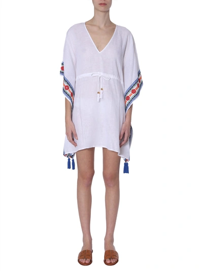 Shop Tory Burch Short Caftan In White