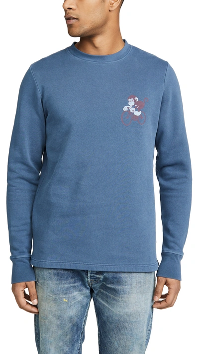 Shop Ps By Paul Smith Monkey Sweatshirt In Blue