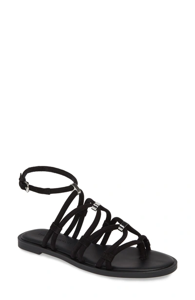 Shop Rebecca Minkoff Sarle Strappy Sandal In Black Leather