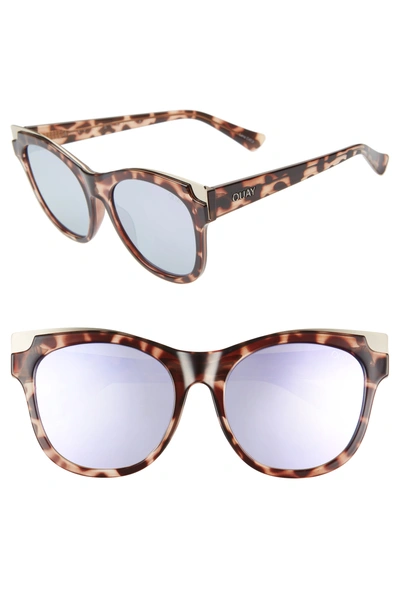 Shop Quay It's My Way 56mm Cat Eye Sunglasses In Tortoise Gold / Blue