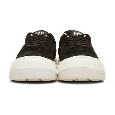 Shop Eytys Black Suede Sonic Sneakers