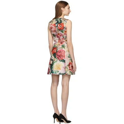 Shop Dolce & Gabbana Dolce And Gabbana Multicolor Floral Peonies Dress In Hnt68 Pink