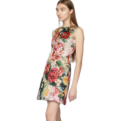 Shop Dolce & Gabbana Dolce And Gabbana Multicolor Floral Peonies Dress In Hnt68 Pink