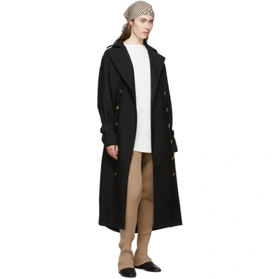 TOTÊME TOTEME BLACK PISA TRENCH COAT 