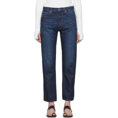 Shop Totême Toteme Blue Original Jeans In 480 Drkblue