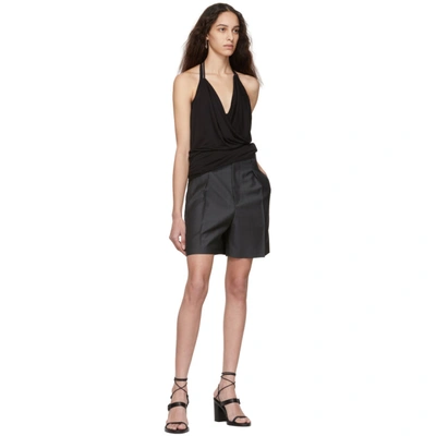 Shop Rick Owens Lilies Black Heavy Jersey Halter Tank Top In 09 Black