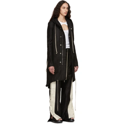 Shop Rick Owens Drkshdw Black Fishtail Parka In 09 Black