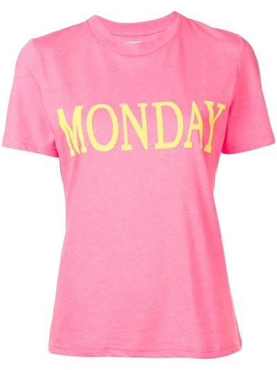 Shop Alberta Ferretti Monday Print T-shirt - Pink